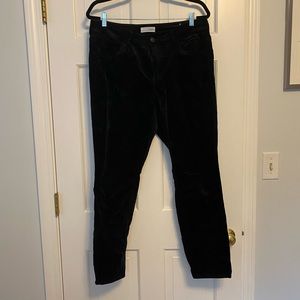 Loft black velvet pants